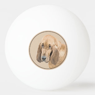 Bloedhond schilderen - Kute Original Dog Art Pingpongbal