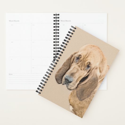 Bloedhond schilderen - Kute Original Dog Art Planner (Display)