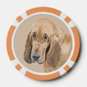 Bloedhond schilderen - Kute Original Dog Art Poker Chips (Achterkant)