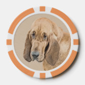Bloedhond schilderen - Kute Original Dog Art Poker Chips (Voorkant)