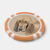 Bloedhond schilderen - Kute Original Dog Art Poker Chips (Enkel)