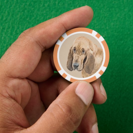 Bloedhond schilderen - Kute Original Dog Art Poker Chips (Hand)