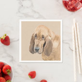 Bloedhond schilderen - Kute Original Dog Art Servet (Insitu)