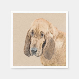 Bloedhond schilderen - Kute Original Dog Art Servet