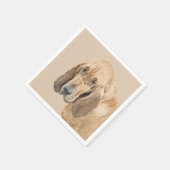 Bloedhond schilderen - Kute Original Dog Art Servet (Hoek)
