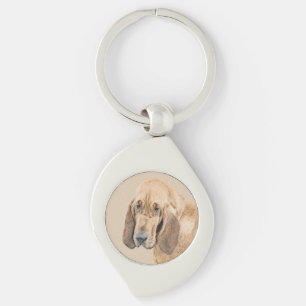 Bloedhond schilderen - Kute Original Dog Art Sleutelhanger