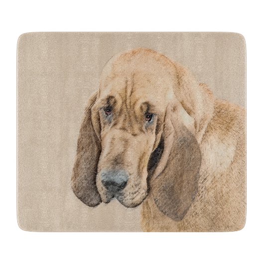 Bloedhond schilderen - Kute Original Dog Art Snijplank (Voorkant)