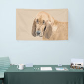 Bloedhond schilderen - Kute Original Dog Art Spandoek (Beurs)