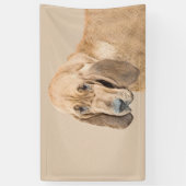 Bloedhond schilderen - Kute Original Dog Art Spandoek (Verticaal)