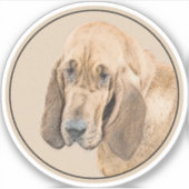 Bloedhond schilderen - Kute Original Dog Art Sticker (Voorkant)