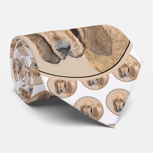 Bloedhond schilderen - Kute Original Dog Art Stropdas (Opgerold)