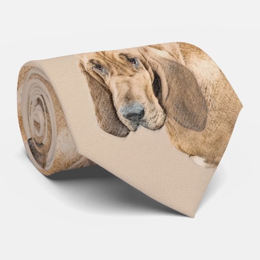 Bloedhond schilderen - Kute Original Dog Art Stropdas (Opgerold)
