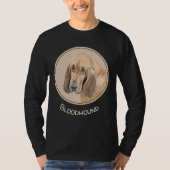 Bloedhond schilderen - Kute Original Dog Art T-shirt (Voorkant)