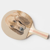 Bloedhond schilderen - Kute Original Dog Art Tafeltennisbatje (Zijkant)