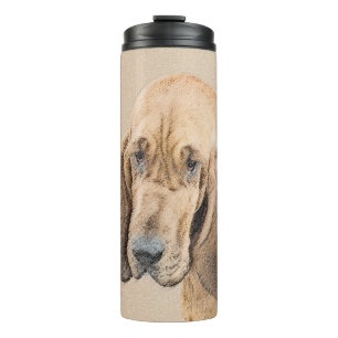 Bloedhond schilderen - Kute Original Dog Art Thermosbeker