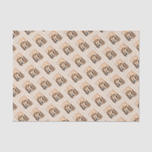 Bloedhond schilderen - Kute Original Dog Art Tissuepapier (Voorkant)