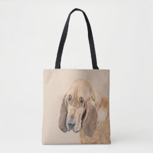 Bloedhond schilderen - Kute Original Dog Art Tote Bag