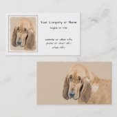 Bloedhond schilderen - Kute Original Dog Art Visitekaartje (Voorkant / Achterkant)