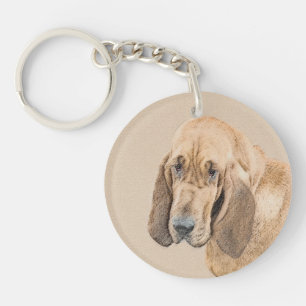Bloedhond Schilderij - Grappige Originele Honden K Sleutelhanger