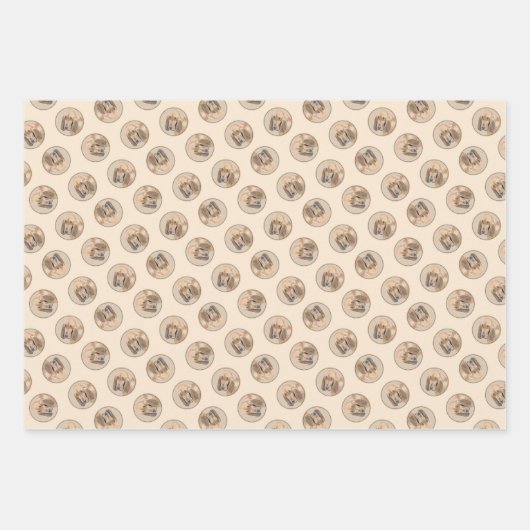 Bloedhond Schilderij Rood Schattige Scent Hound Do Inpakpapier Vel (Voorkant)