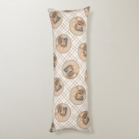 Bloedhond Schilderij Rood Schattige Scent Hound Do Lichaamskussen (Achterkant (Verticaal))