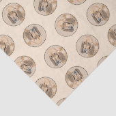 Bloedhond Schilderij Rood Schattige Scent Hound Do Tissuepapier (Detail)