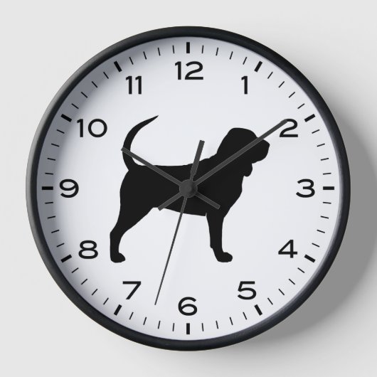 Bloedhond Silhouette met cijfers en minuten (Voorkant)