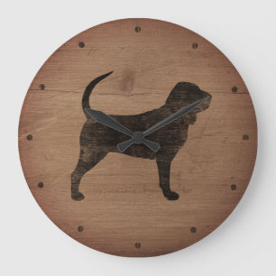 Bloedhond Silhouette Rustieke stijl Grote Klok