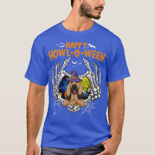 Bloedhond Skeleton Heart Happy HowlOWeen Costume T-shirt