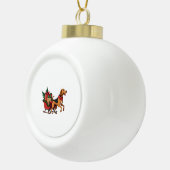 Bloedhond slee trekken keramische bal ornament (Rechts)