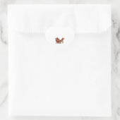 bloedhond-slee-trekker hart sticker (Tas)