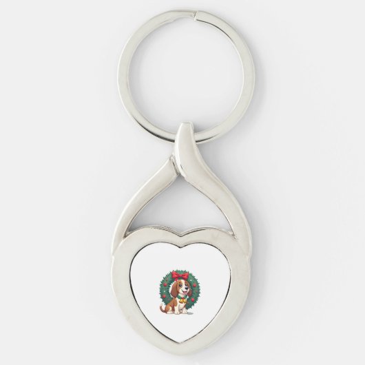 Bloedhond Sleigh Puller hond Sleutelhanger (Voorkant)