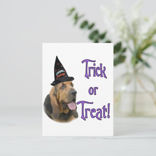 bloedhond truc briefkaart (Staand voorkant)