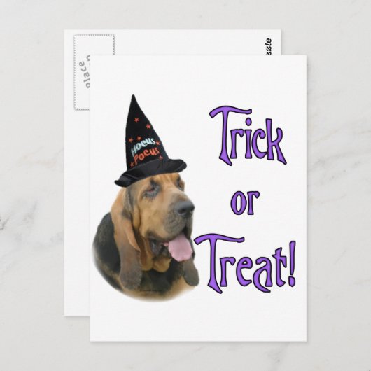 bloedhond truc briefkaart (Voorkant / Achterkant)