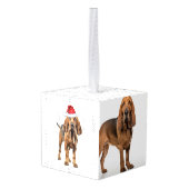 Bloedhond Twee foto kerstvakantie Decoratie (Achter hoekig)