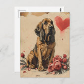 bloedhond  Valentijnsdag Briefkaart (Voorkant / Achterkant)
