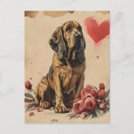 bloedhond  Valentijnsdag Briefkaart