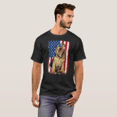 Bloedhond Verenigde Staten vlag Amerika patriottis T-shirt (Voorkant volledig)