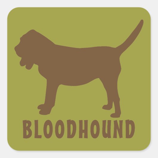 bloedhond vierkante sticker (Voorkant)