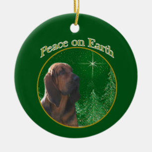 bloedhond vrede keramisch ornament