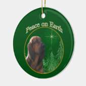 bloedhond vrede keramisch ornament (Links)
