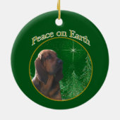 bloedhond vrede keramisch ornament (Achterkant)