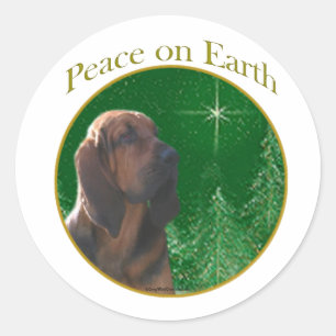 bloedhond vrede ronde sticker