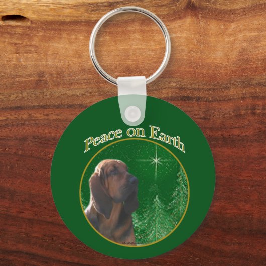 bloedhond vrede sleutelhanger (Voorkant)