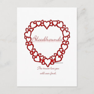 bloedhond ware liefde briefkaart