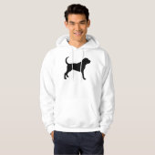 Bloedhond (zwart) hoodie (Voorkant volledig)