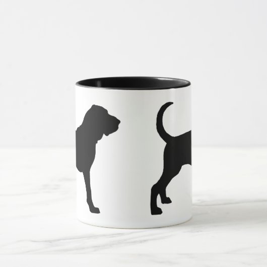 Bloedhond (zwart) mok (Midden)