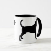 Bloedhond (zwart) mok (Voorkant rechts)