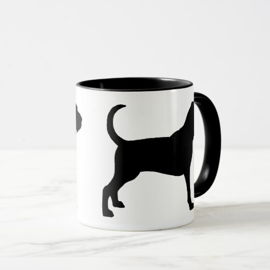 Bloedhond (zwart) mok (Voorkant rechts)