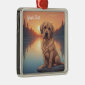 Bloedhonden bij Lake Metalen Ornament (Rechts)